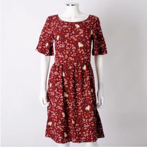 Princess Highway Burgundy Rabbit Dress